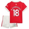 Officiële Voetbalshirt + Korte Broek Manchester United Bruno Fernandes 18 Thuis 2021-22 - Kids